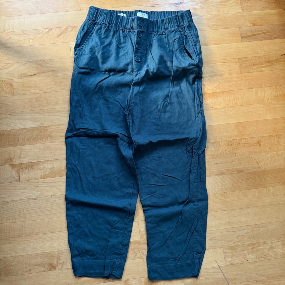 LOFT Slate Blue High Waist Pants